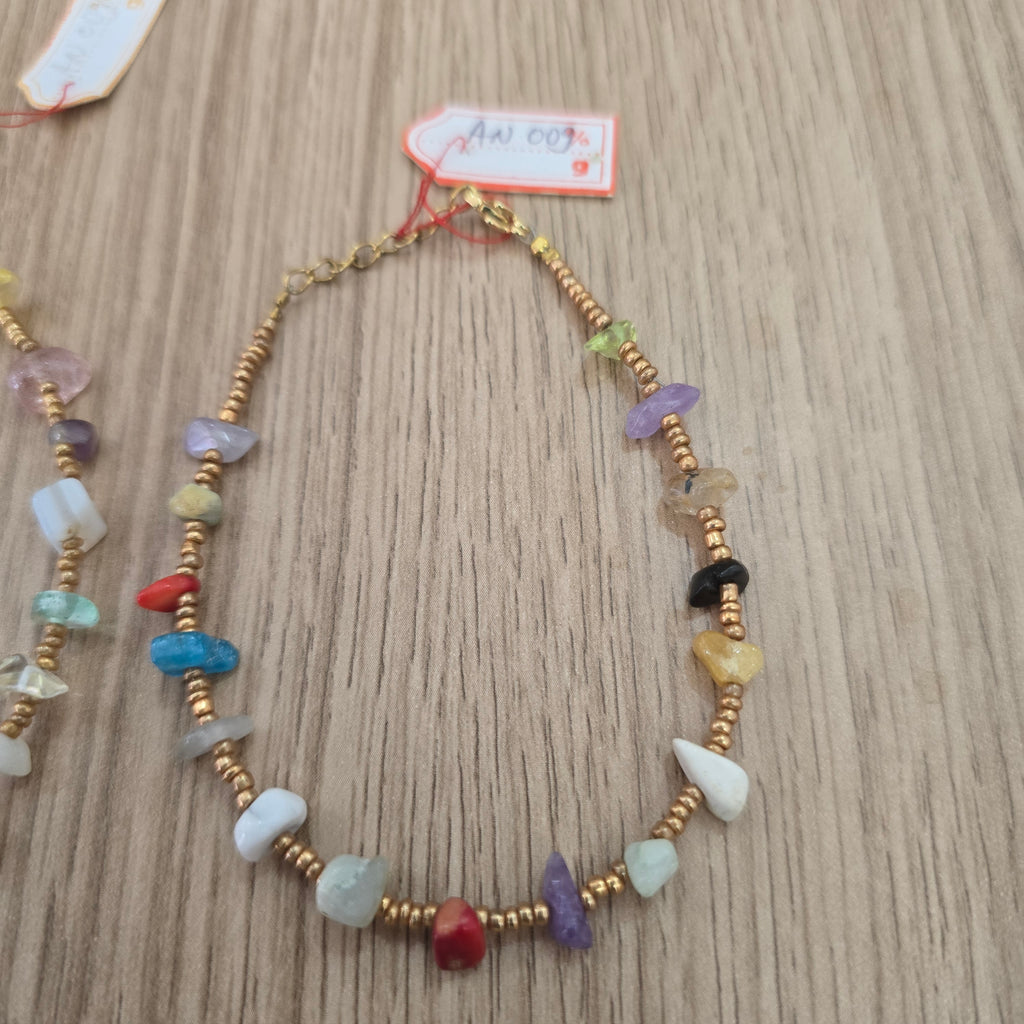 Mix Raw Gemstone Anklets