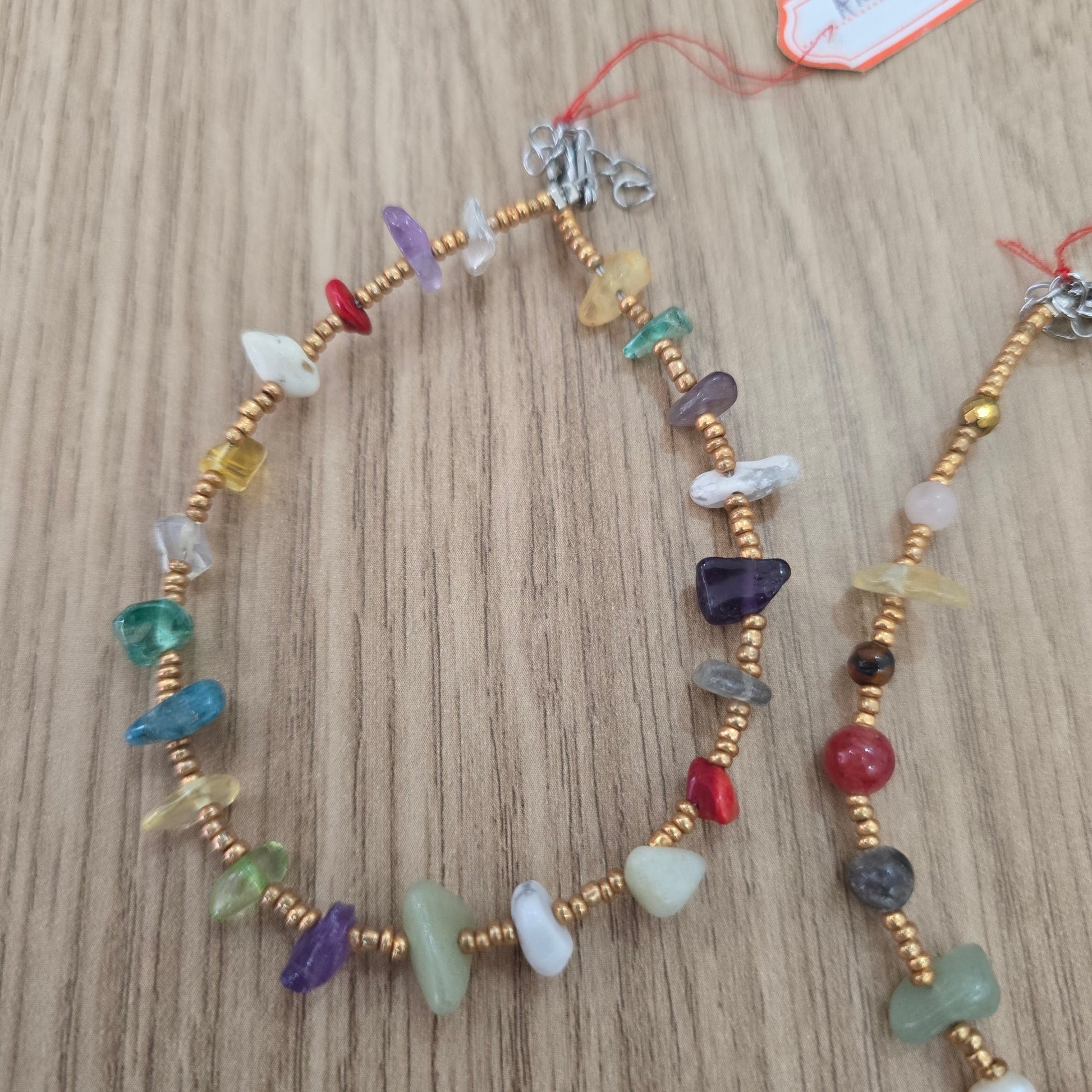 Mix Raw Gemstone Anklets