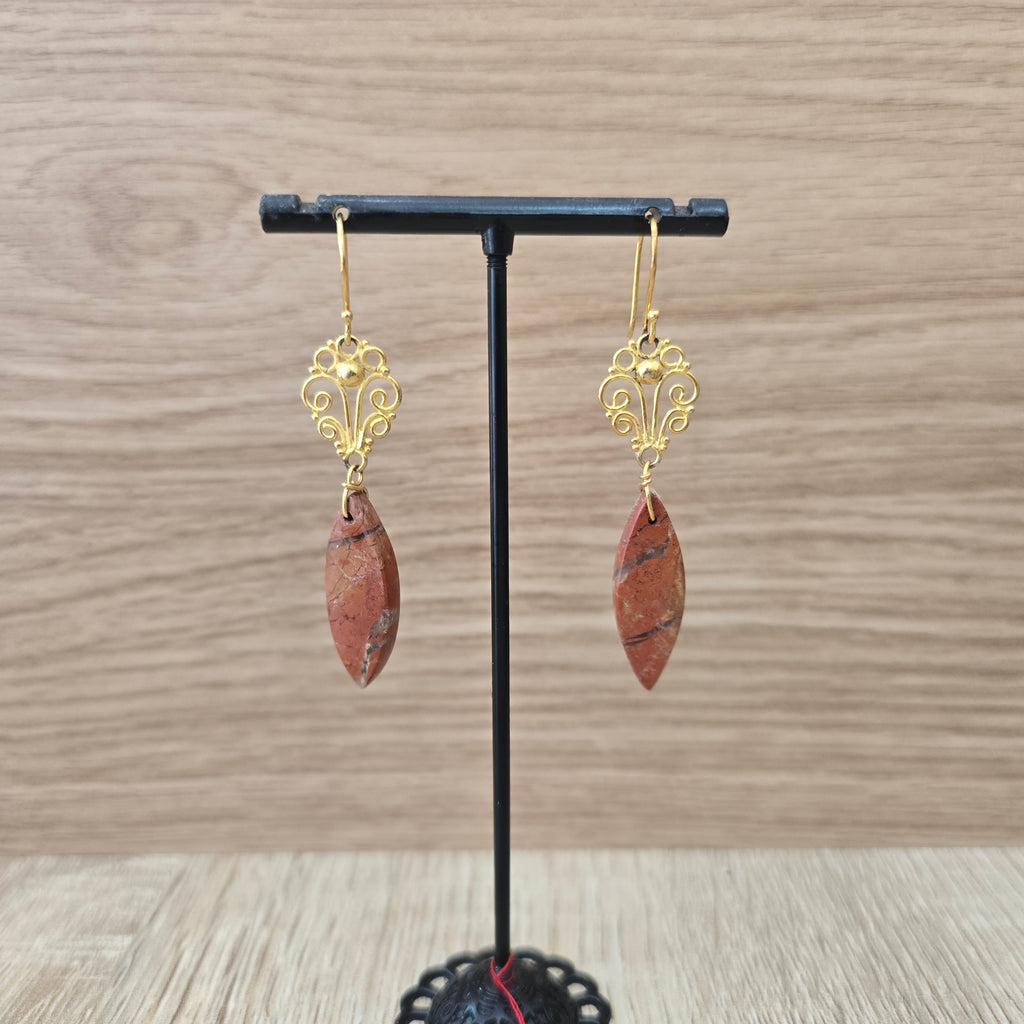 Red Filligri Earrings