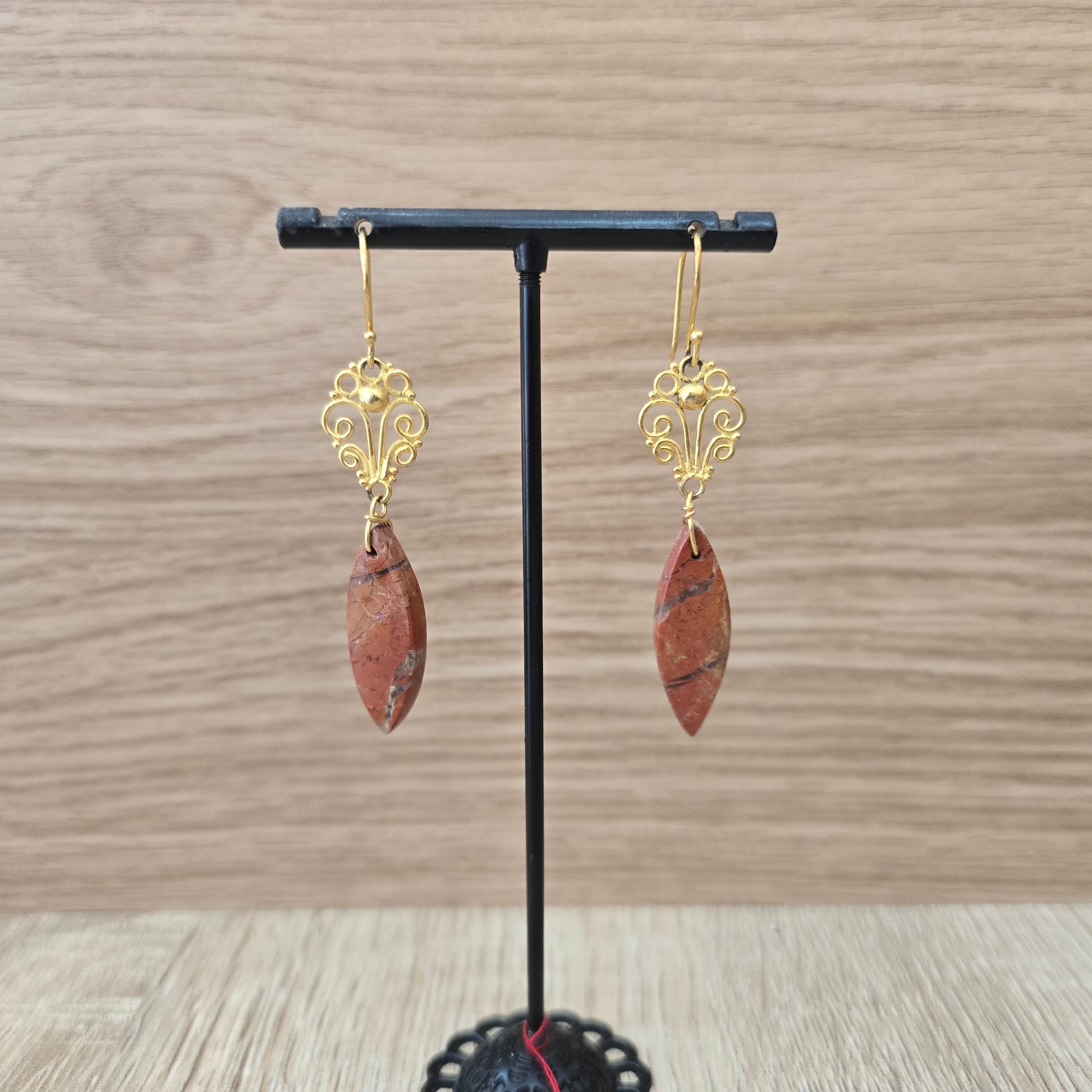 Red Filligri Earrings