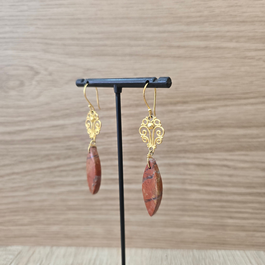 Red Filligri Earrings