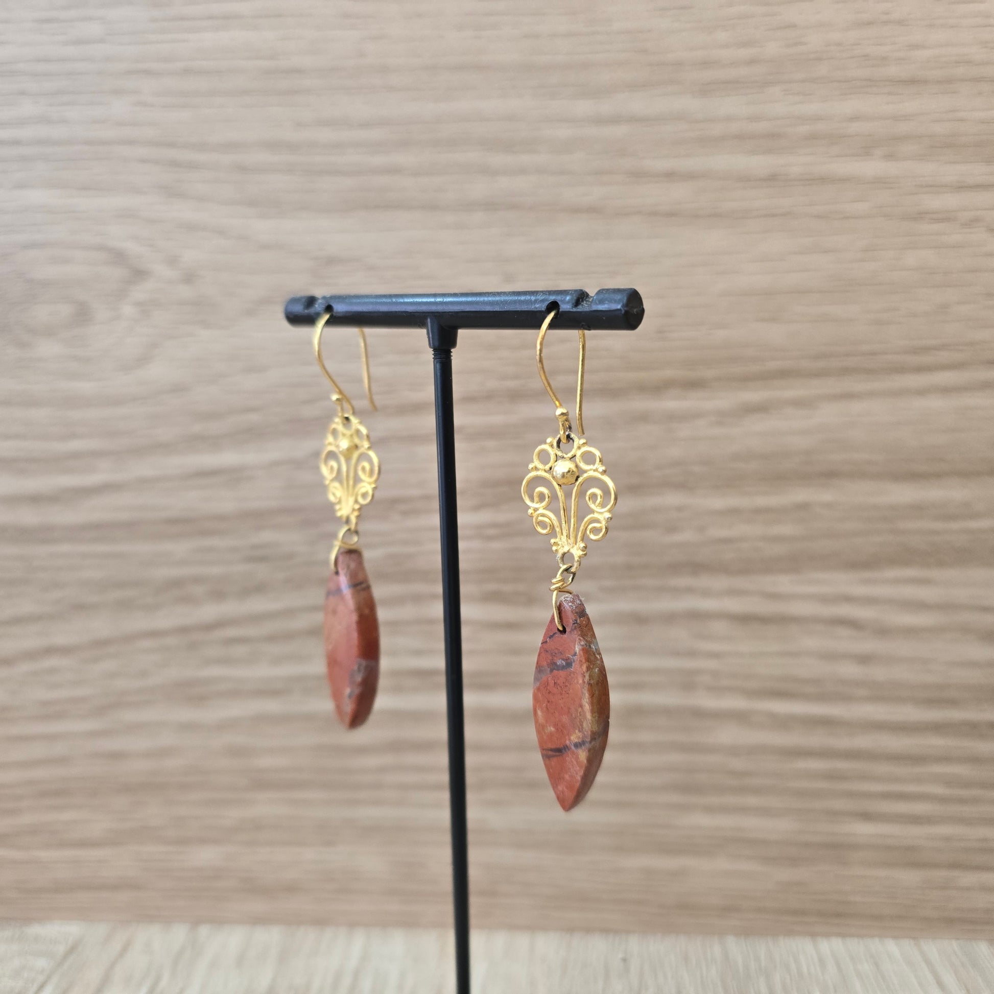Red Filligri Earrings