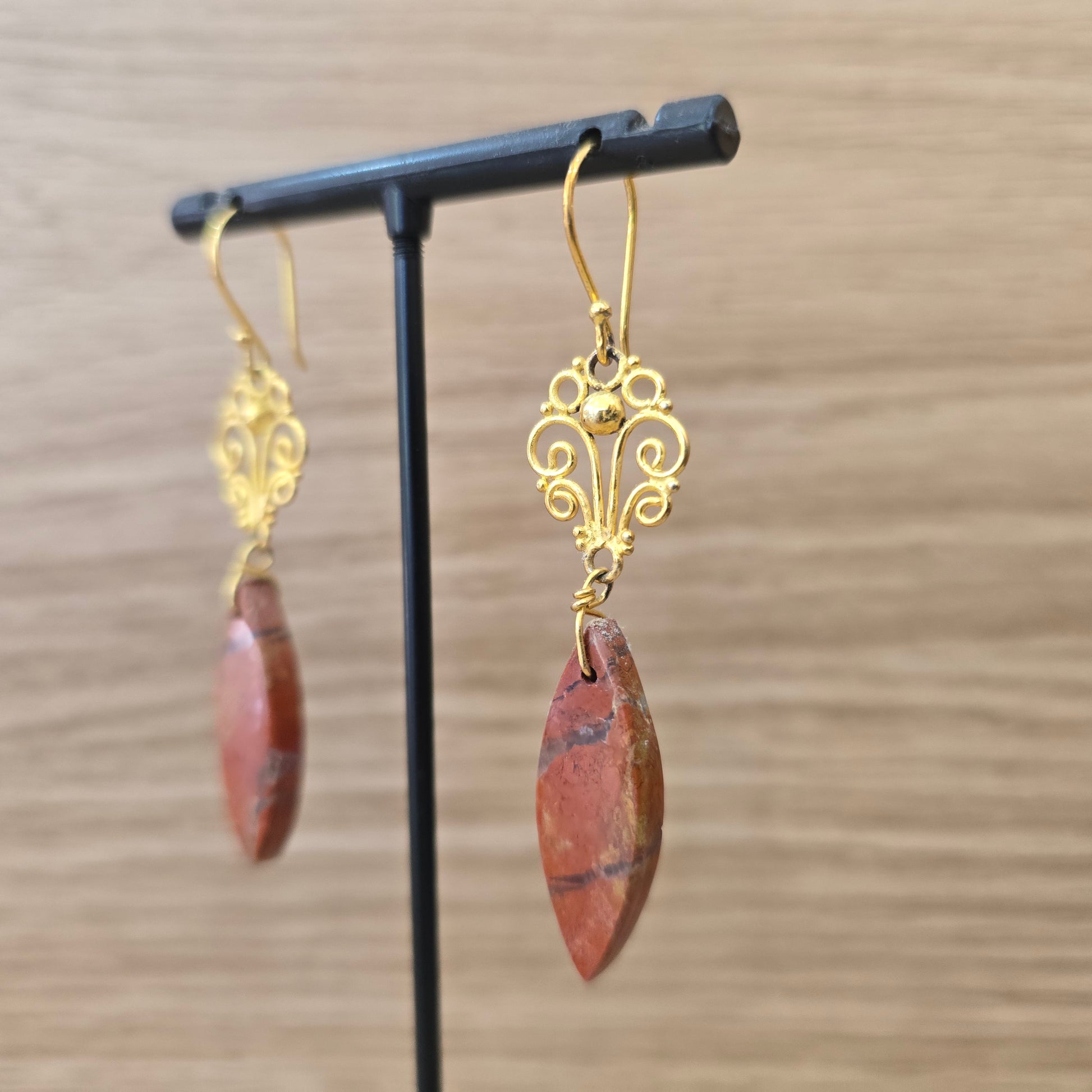 Red Filligri Earrings