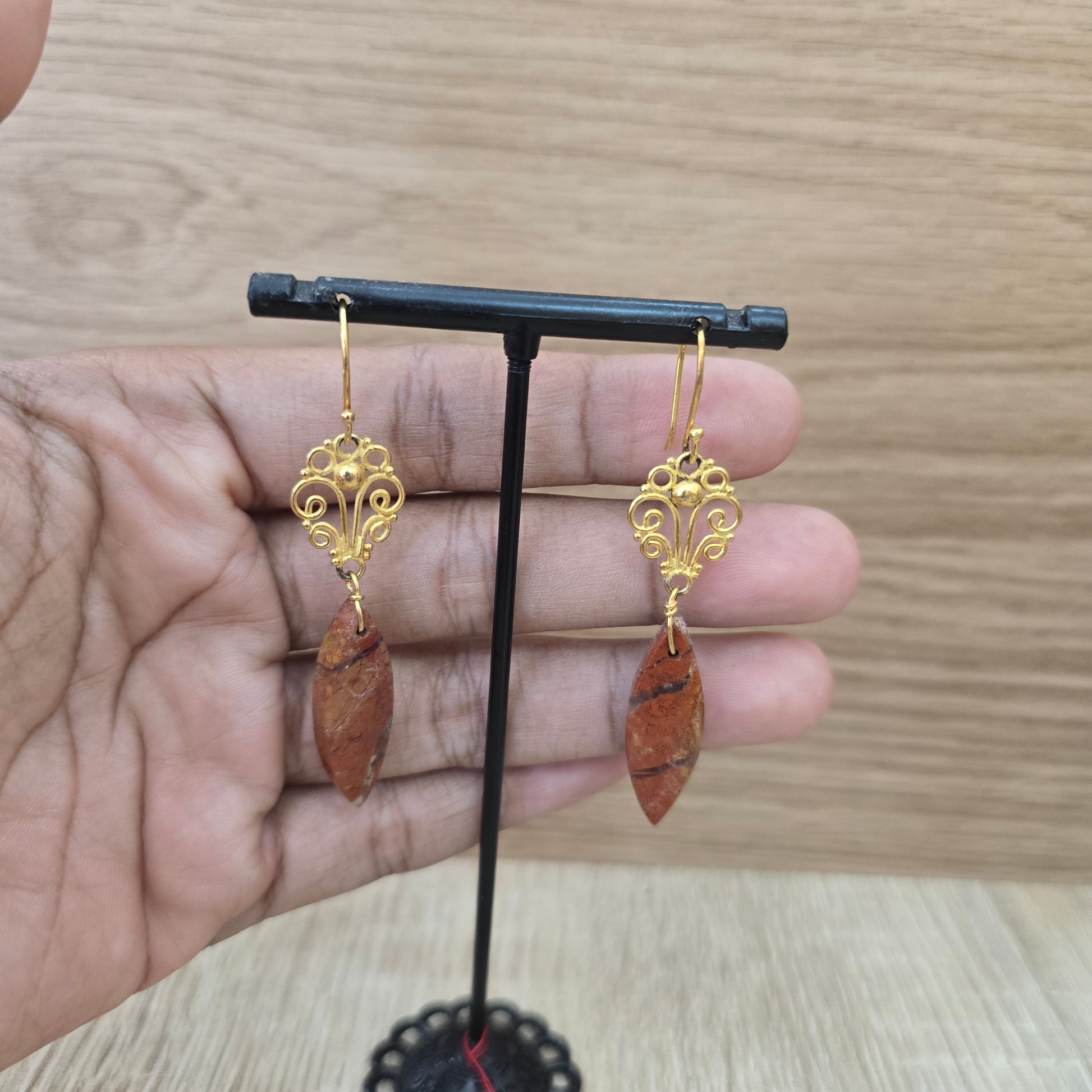Red Filligri Earrings
