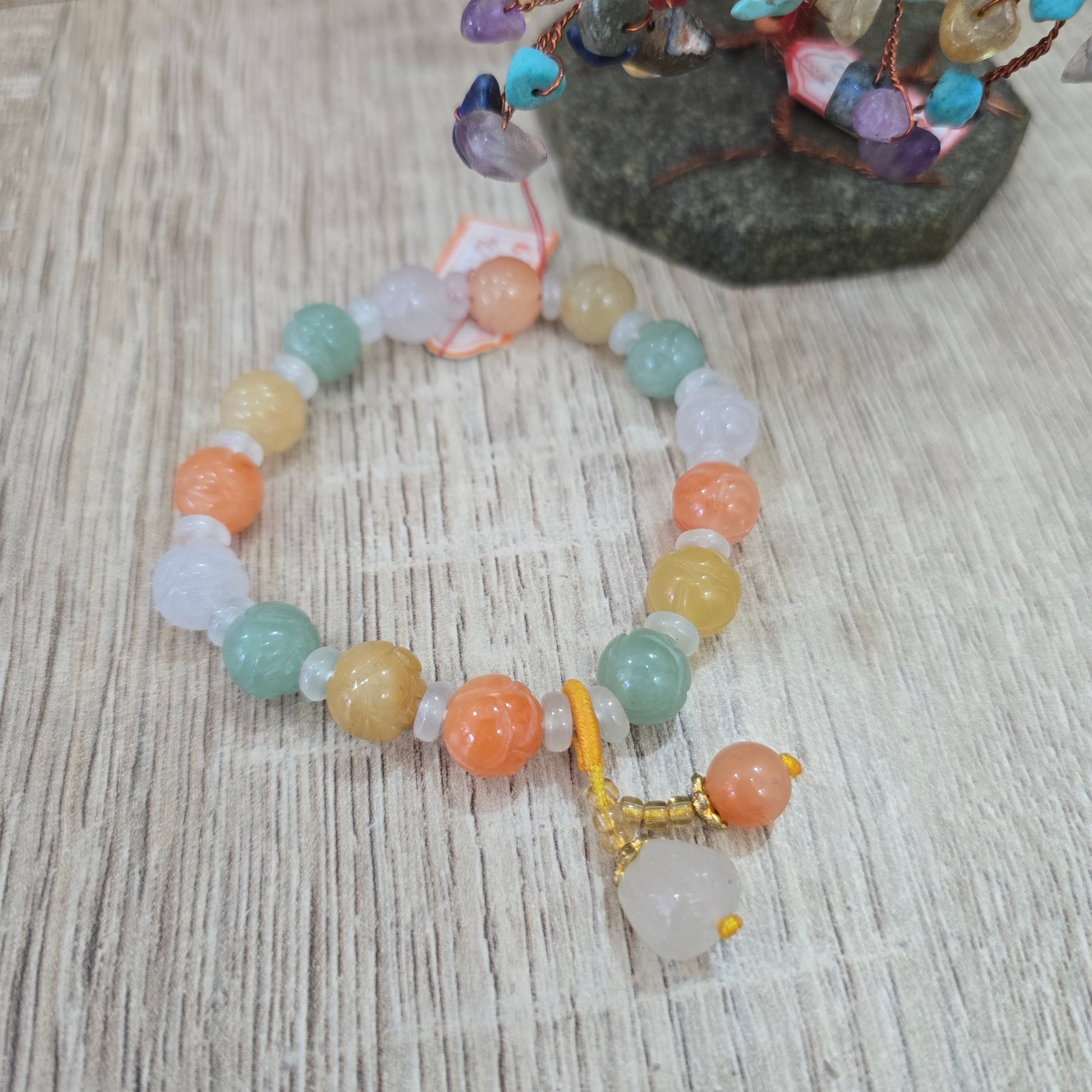Rose Carved Jade Bracelet