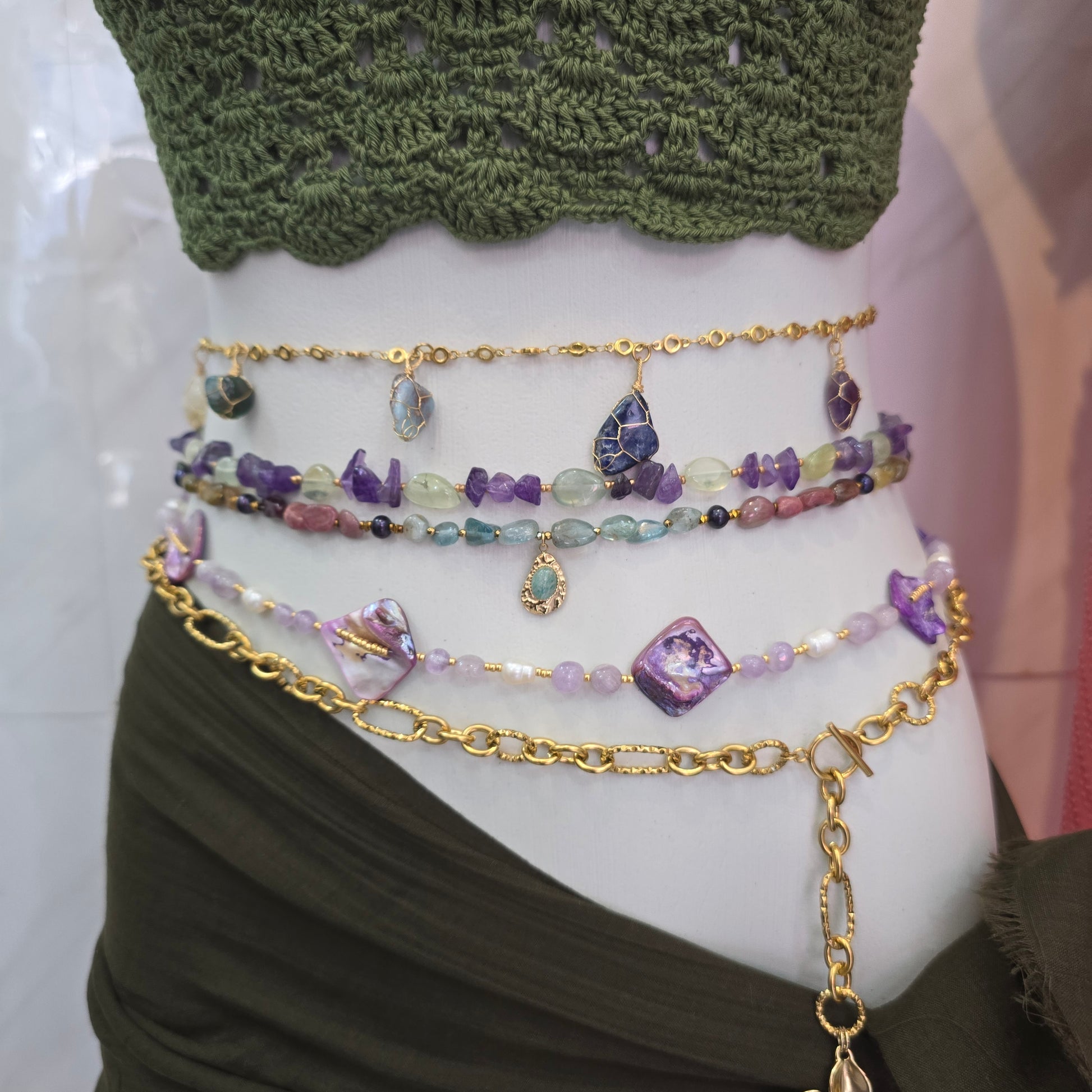 7 Chakra waist chain